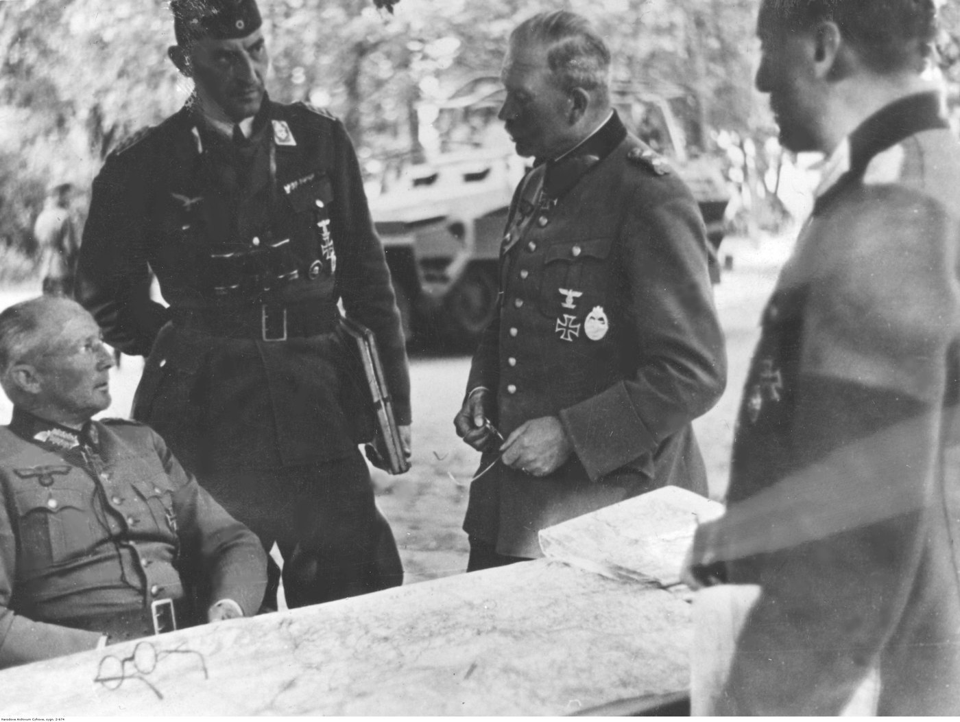 Polní maršál von Kluge s Guderianem na východní frontě, srpen 1941